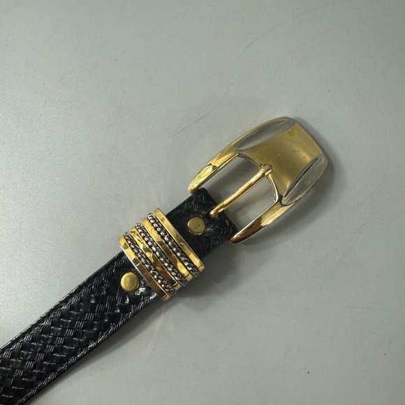 Simon Genuine Black Leather Belt, Size M main image 7